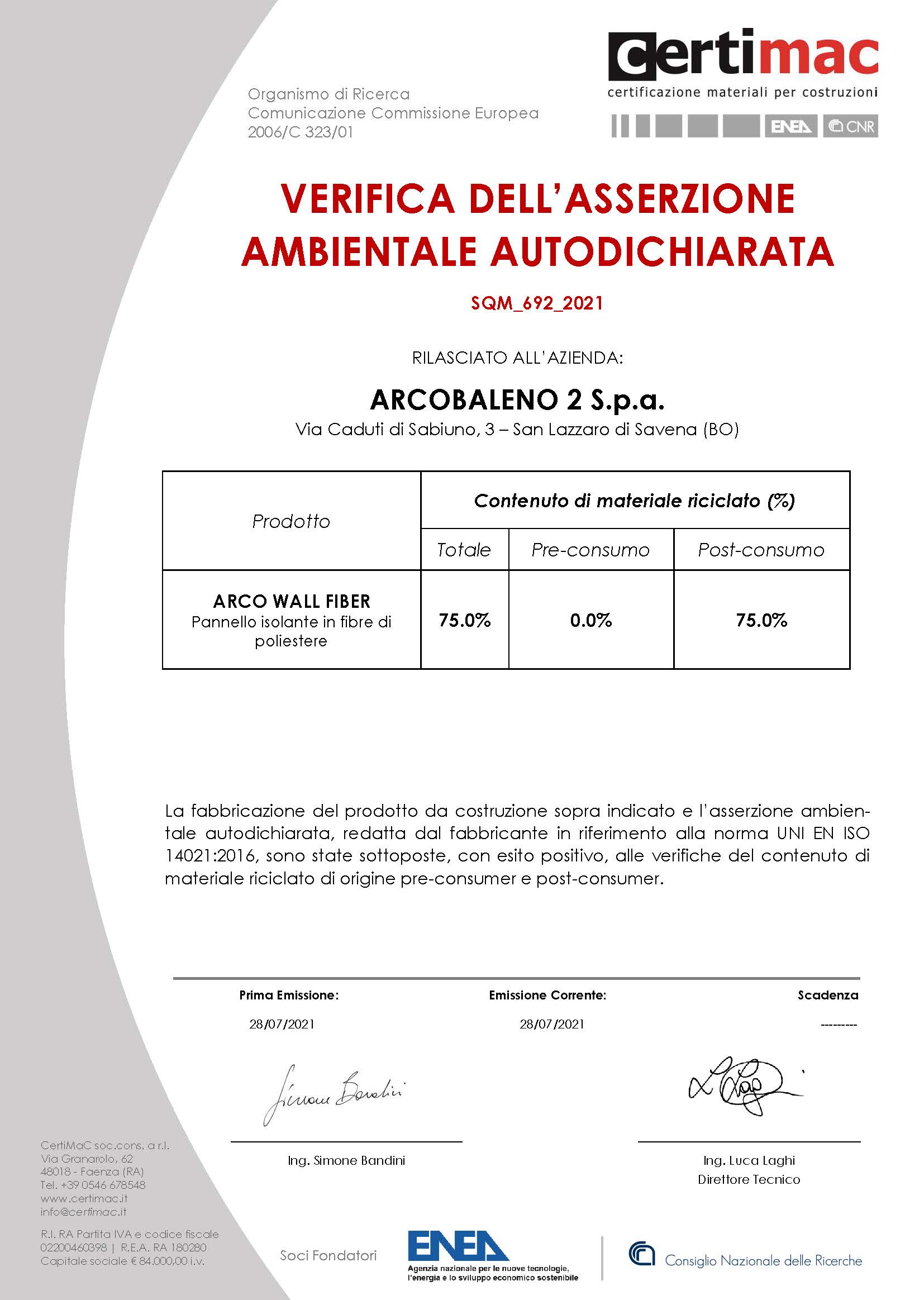 CERTIFICATO CAM [Arco WALL FIBER]_1